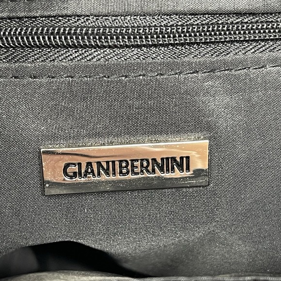 Giani Bernini Black Pebble Leather Satchel Bag Purse Crossbody Everyday Casual - Picture 7 of 11